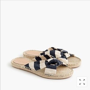 J.Crew knotted espadrille in stripe